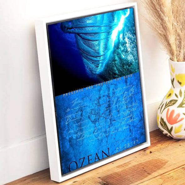 KE010 - Canvas Wrap in Floater Frame